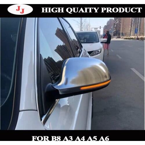 Car Rearview Mirror Cover For Audi B8 A3 A4 A5 A6 S4 RS4 S6 RS6 1 Pair of Matte Chrome Mirror Cover Protection Cap Car Styling