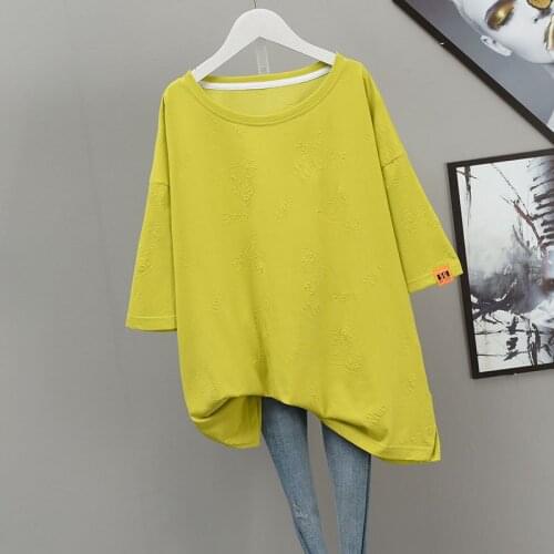 2021 Summer Loose Oversize Thin T-shirt Women New Korean Simple Solid Color Bear Commuting Casual Short Sleeve Top Free Shipping