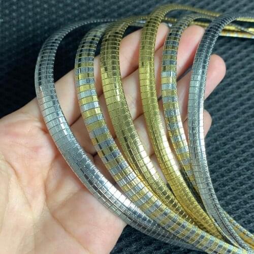 Women Choker Stainless Steel Necklace Jewelry Collar New Style Gold Silver Color Snake Chain For Girl Gifts USENSET