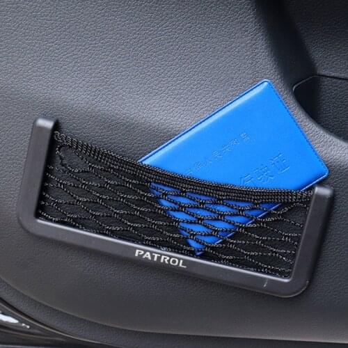 1Pcs Universal Car Storage Bag Net Pocket For Nissan Patrol Y60 Y61 Y62 Car-Styling Car Interior Accessories