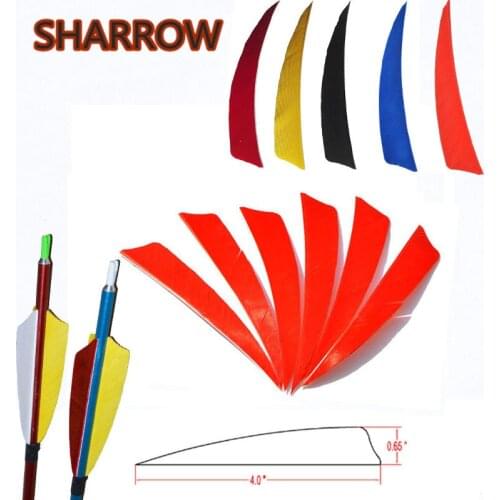 100 Pcs 4" Shield Handcraft Turkey Feather Archery Real Feather Natural Fletches Right Wings Arrow DIY Tool Shooting Accessories