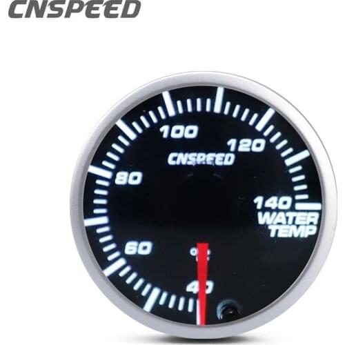 2" 52mm 12v Universal 10 Color LED Racing 40~140 Celsius Water Temperature Gauge Car Water Temp Meter Red Pointer With Sensor