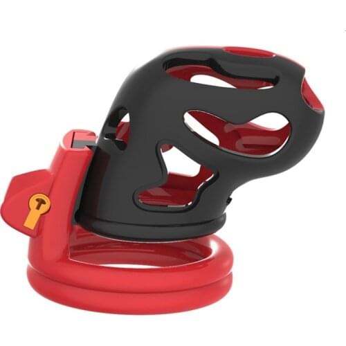 2020 Male Chastity Device Adult Cock Cage With 4 Size Cock Rings Plastic Chastity Cage Penis Lock Sex Toys For Men Hole Design