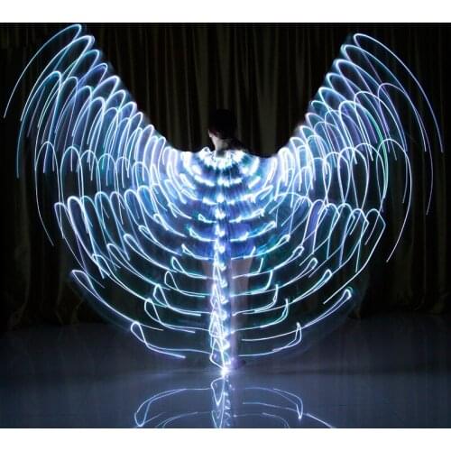 2020 Stafe Performance Prop Women Dancewear Girls DJ LED Wings Light Up Wings Belly Dance Wing Costume Accessories