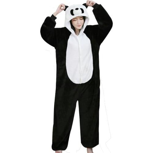 3D Panda Onesie For Adults Kigurumi Pajamas Men Women Animal One-Piece Suit Pijama Sleepwear Halloween Cosplay Costume Bodysuit