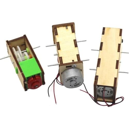 4pcs Gear Motor DC 3V 116rpm 161rpm Wooden Shell Case Mini Electric Motors Reducer DC3V Solar Toy Moter DC3V DIY Science Model
