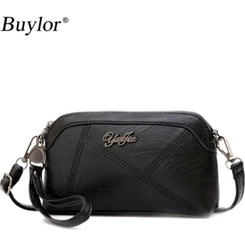 Buylor Women Wallets Fashion Shoulder Bag Casual Crossbody Bags High Quality Handbag Soft PU Leather Female Wallet Ladies Purse