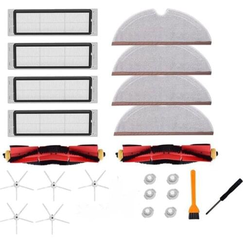 For Xiaomi Roborock S4 S5 S6 E4 E20 E25 E35 S50 Robotic Vacuum Cleaner,Main Brush,Side Brush,Hepa Filter,Mop Cloth,Etc