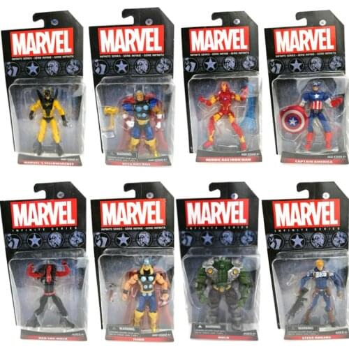 3.75 Inch Hasbro Marvel Avengers 4 Captain America Death Thor Action Figures Toys Small Anime Collection Model Kids Toy Boy Gift