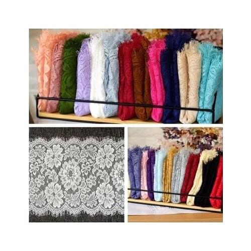 3 Meters Long Eyelash Lace Fabric DIY Handmade Wedding Clothing Skirt Underwear Home Textile Fabric