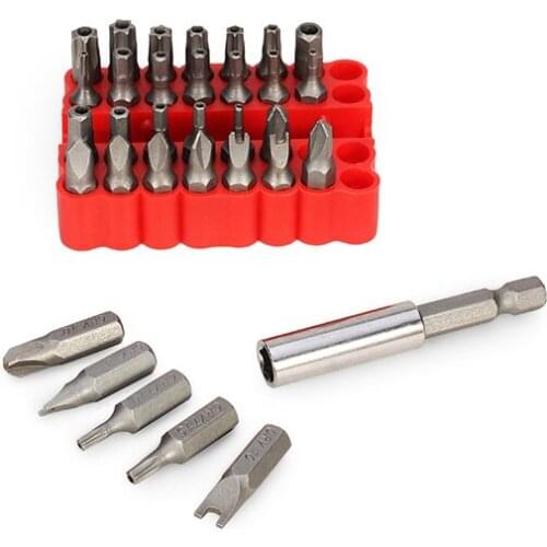 Best Selling 33pcs Magnetic Screwdriver Bit Set Torx Hex Star Spanner Tri Wing Electric Screwdriver Hex Bits with Holder