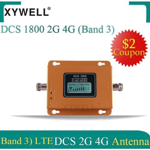 LTE1800MHz GSM Mobile Cellular Amplifier GSM LTE 1800(Band3) DCS 75dB Gain 2g 4g Cell Phone Signal Repeater GSM Signal Booster