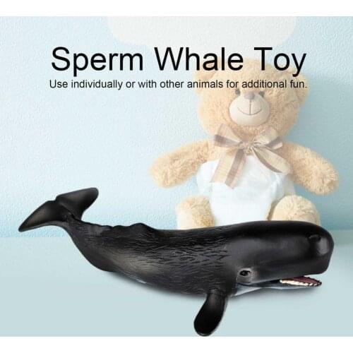 Simulation Marine Life Animal Model Toy Sperm Whale Animal Model Educational Toy Figurine Boys Gifts House Ornament Decor