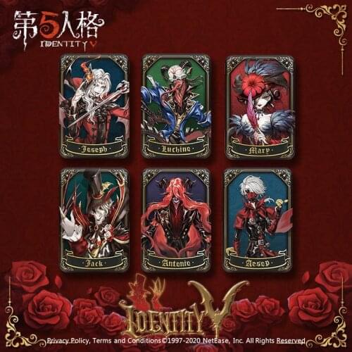 New Game Identity V Official Original Gardener Jack Photographer Tin Badge Brooch Pins Set Cute Gift Cosplay C