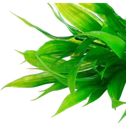 Plastic Manmade Water Plant Grass Green 15cm Height Artificial Grass For Aquarium