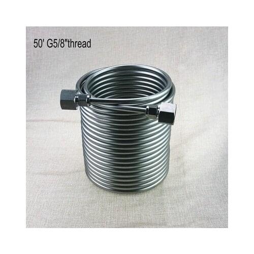 50' Stainless Steel Coil Tube Immersion Wort Chiller Beer/Wine Cooler Home Beer Brew Heat Exchanger/Vortkylare Rostfri kyla