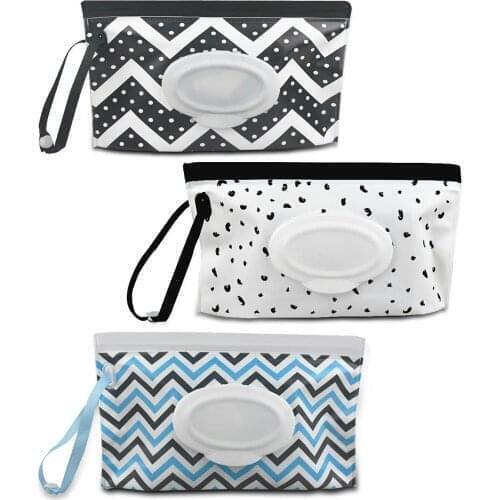 Wipes Dispenser Portable Wet Wipe Dispenser Bag Reusable Travel Baby Wipes Container Portable Sub-packing Dustproof Storage Bag