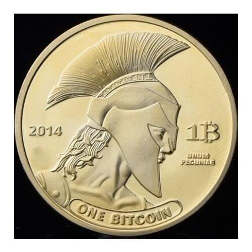 Gold Plated Titan Commemorative Coin BTC Bitcoin Collectible Collection Physical antique imitation home party decoration
