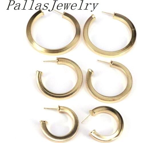 10Pairs Geometric Hoop Earrings for Women Gold Color Copper Jewelry Fashion Metal Earrings