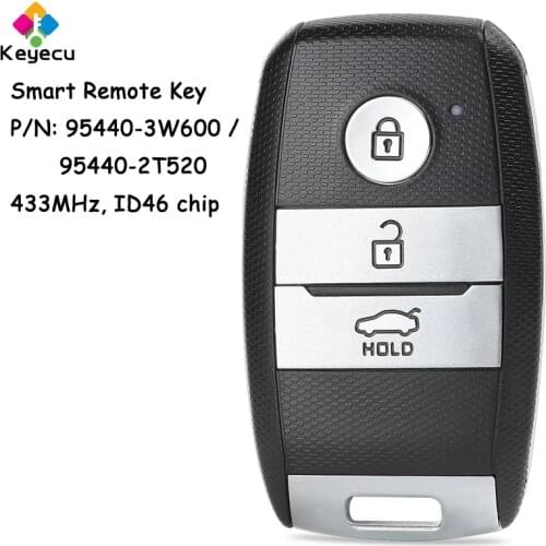 KEYECU Smart Prox Remote Car Key With 3 Buttons 433MHz ID46 Chip - FOB for Kia K5 Sportage Sorento 2013-2016 P/N: 95440-3W600
