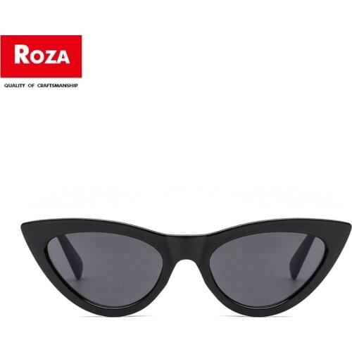 Roza Sunglasses For Women Cat Eye Popular Plastic Frame Vintage Sun Glasses Mirror Gafas De Sol Female UV400 RZ0598