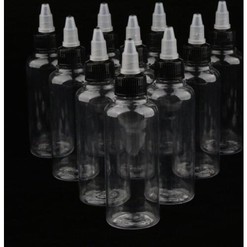10 Clear Cosmetics Dispenser Bottles Containers for Hair Color Oil Paint
