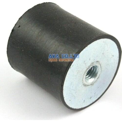 2 Pieces 40*40mm M8 Female - Female Rubber Anti Vibration Mount Bobbin Isolator