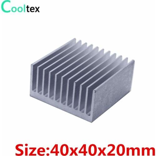 30pcs/lot) High quality 40x40x20mm Aluminum heatsink Extruded radiator cooling for chip LED Electronic COOLER Cooling