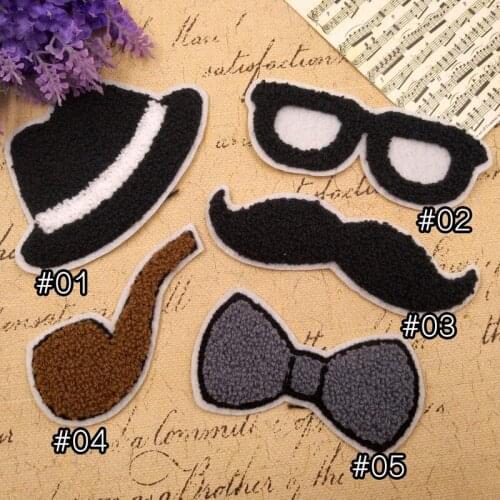 50pcs/lot Black Cloth Sticker Embroidery Patches Letters Clothing Decoration Accessories Diy Iron Heat Transfer Applique