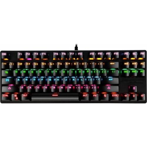 87 Keys Gaming Mechanical Keyboard Computer Professional Gamer Keyboard For Win Xp /7/8/10 Mac Above 10.2 - Black (Blue Switch)