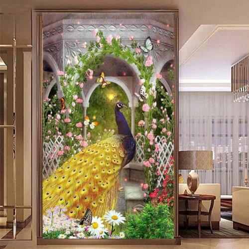5D DIY Diamond Embroidery Peacock flower Picture Of Rhinestones Diamond Painting Cross Stitch Home Decor full drill Art YG1276