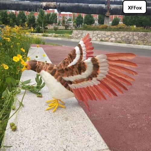 Big real life eagle model foam&feather simulation wings eagle doll gift about 45x80cm xf2299