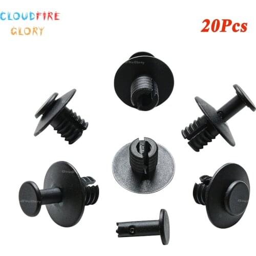 CloudFireGlory 20Pcs Nylon Cowl Grille&Fuel Tank Strap Push-Type Retainer Clips Black 16136753087 For BMW For Mini-Cooper 15-07