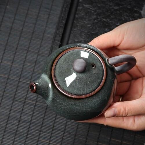 Flower Filter Teapot Kettle Handle Warmer Porcelain Chinese Tea Pot Ceramic Infuser Dzbanek Do Herbaty Kitchen Kettles DL60CH