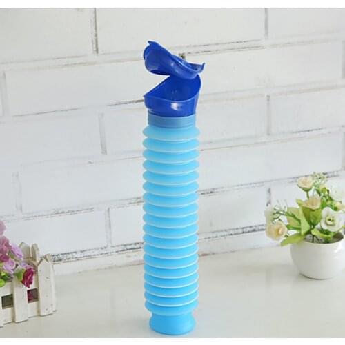 Adult Emergency Blue Urinal Portable Male and Female Outdoor Activities Retractable Emergency Urinal Bottle Camping Equipment