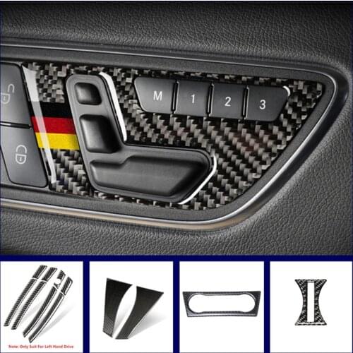 Carbon Fiber Car Center Console CD Frame Decoration For Mercedes Benz CLA C117 GLA X156 A W176 2013-18 Water Cup Sequins