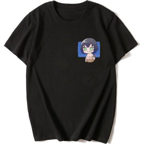 Summer Cartoon Anime Demon Slayer T Shirt Custom logo T-Shirt Women Men Harajuku Short Sleeve Ubuyashiki Kaga Tops Dropshipping