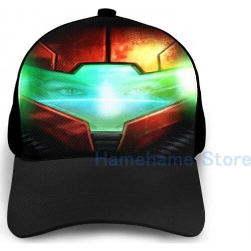 Fashion Metroid Basketball Cap men women Graphic print black Unisex adult hat