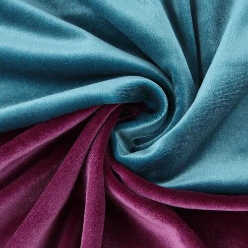 Soft High-grade Solid Blue Gold Velvet Fabric For Dress Sofa, White, Black, Wine Red, Pink, Green, Gray, Purple, By The Meter