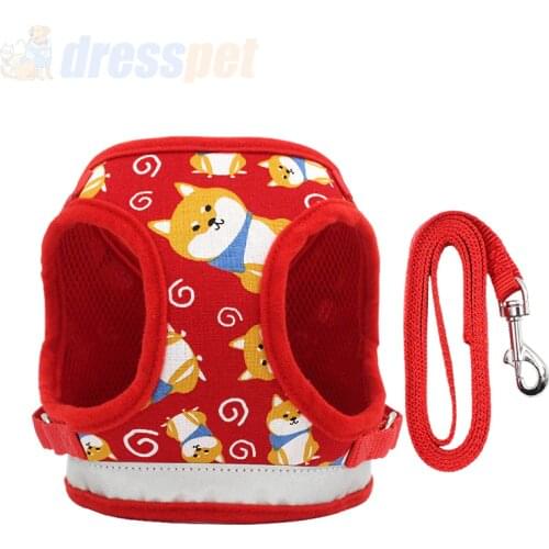 Breathable Harness For Dog Puppy XS-XL Small Medium Dogs Harness Vest And Leash Set Reflective Adjustable Nylon Pet Dog Harness