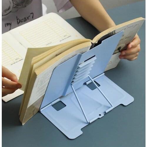 Adjustable Reading Book Holder Support Document Shelf Bookstand Portable Metal Adjustable Tablet Music Score Recipe Stand
