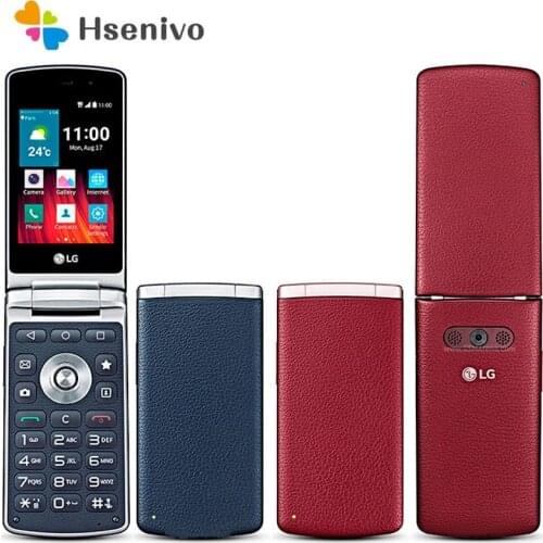 LG Wine Smart LG D486 Refurbished-Original Unlocked Quad Core 3.2 Inches 1GB RAM 4GB ROM LTE flip phone 3.15MP Camera with Hebre