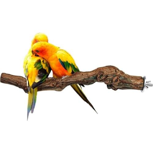 Bird Perch Parrot Standing Stick Wood Rod Grinding Claw Toy Prickly Perches Stand Holder Bird Cage Accessories Hanging Swing