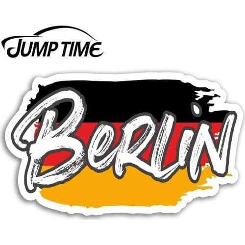 Jump Time for Berlin Vinyl Stickers Germany Flag Cool Sticker Laptop Luggage Auto Bumper Motor Decal Waterproof Car Accessories