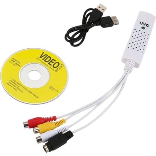 High Quality New Portable USB 2.0 Easycap Audio Video Capture Card Adapter VHS to DVD Video Capture For Win7/8/XP/Vista