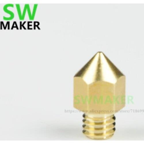 SWMAKER 1pcs WANHAO Original D10 brass Nozzle 3D printer parts