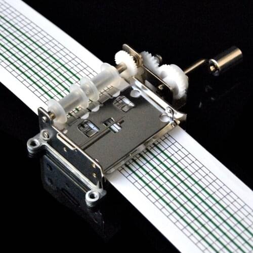 10 sets Tune Tape Hand Crank Music Mechanical Musical Box Set with Hole Puncher 20 Note Paper Strips Song