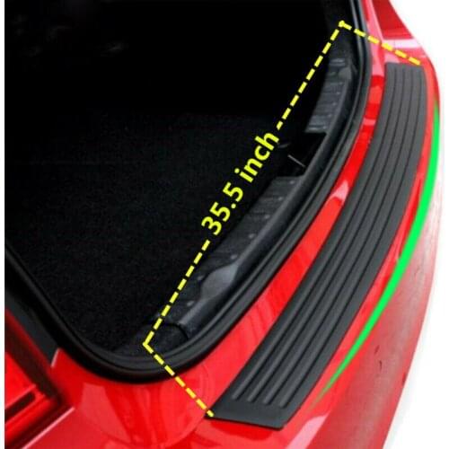 1x Car Rear Bumper Cover Sticker Strip Protector Trunk Sill Scuff Plate Guard Trunk Trim