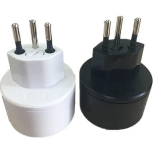 3 pin Swiss plugs to EU adaptor Embedded Swiss adapter converter plug Swiss plugs turn to French plugs EU DE Germany socket