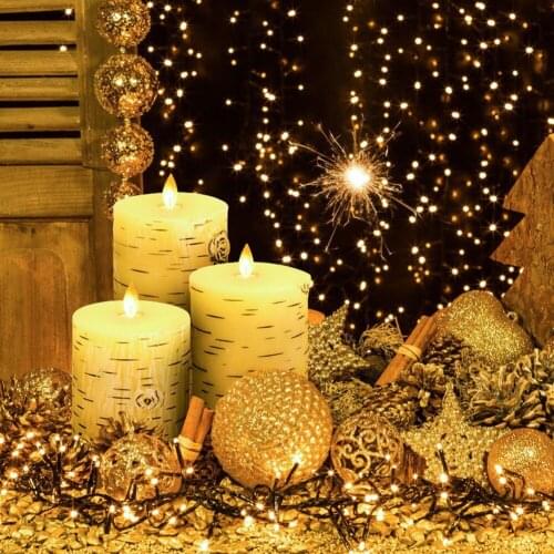 3 pieces / flashing flameless LED candle light battery powered remote control electronic candle home decoration wedding party ca